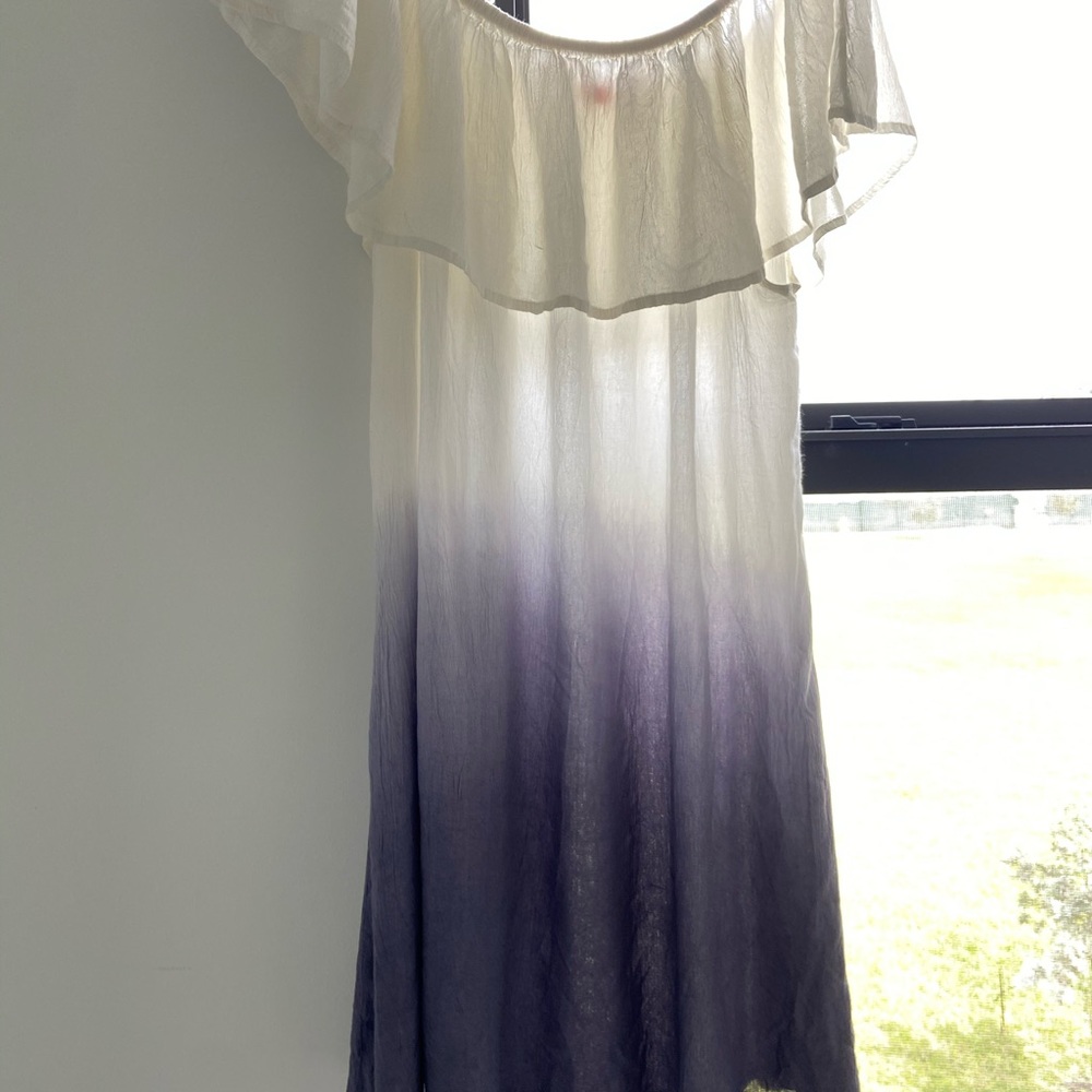 Ombre Blue & White Dress